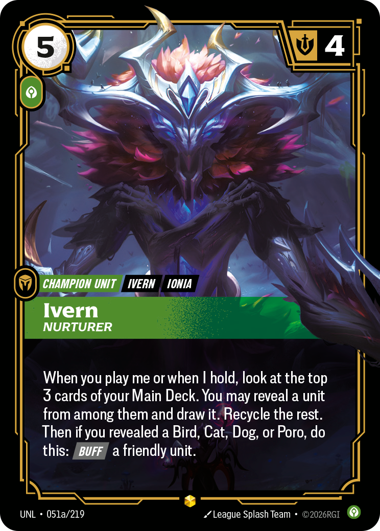 Ivern - Nurturer UNL 051a/219 Alt Art Chinese Version