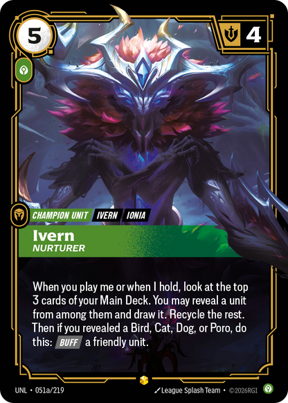 Ivern - Nurturer UNL 051a/219 Alt Art Chinese Version