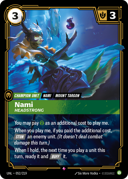 Nami - Headstrong UNL 052/219 Chinese Version