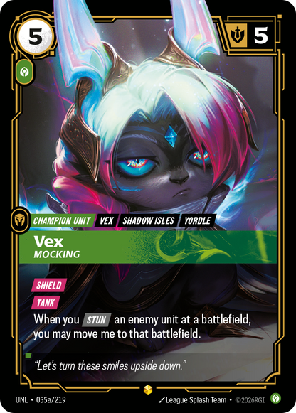 Vex - Mocking UNL 055a/219 Alt Art Chinese Version