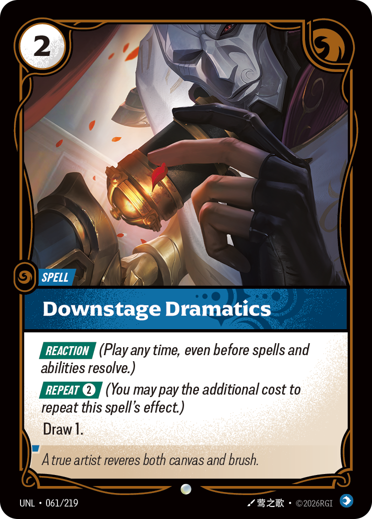 Downstage Dramatics UNL 061/219 Chinese Version