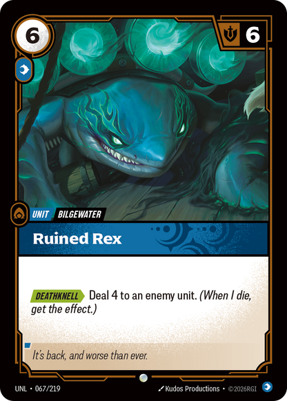 Ruined Rex UNL 067/219 Chinese Version