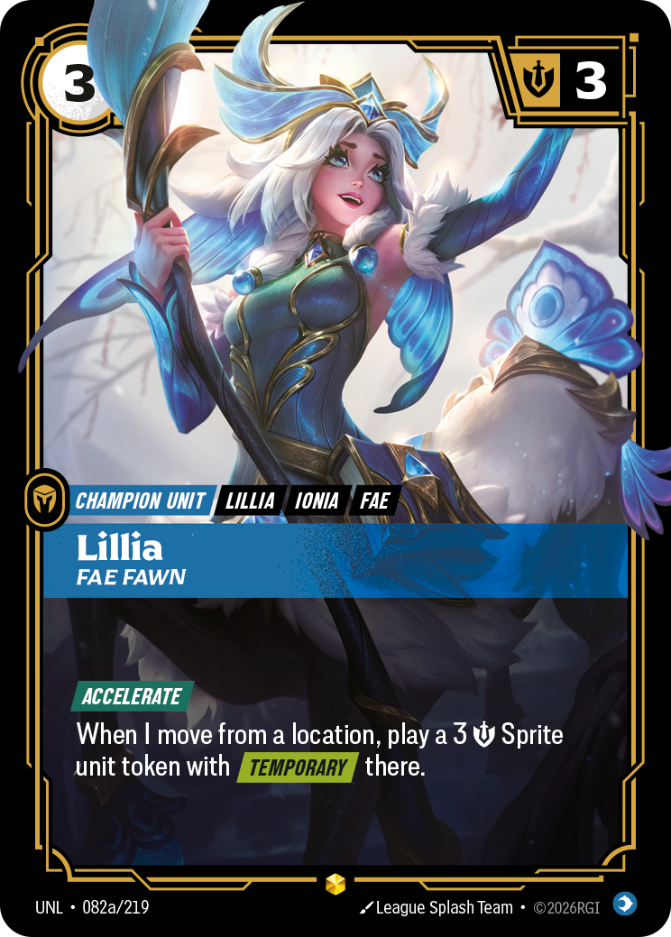 Lillia - Fae Fawn UNL 082a/219 Alt Art Chinese Version