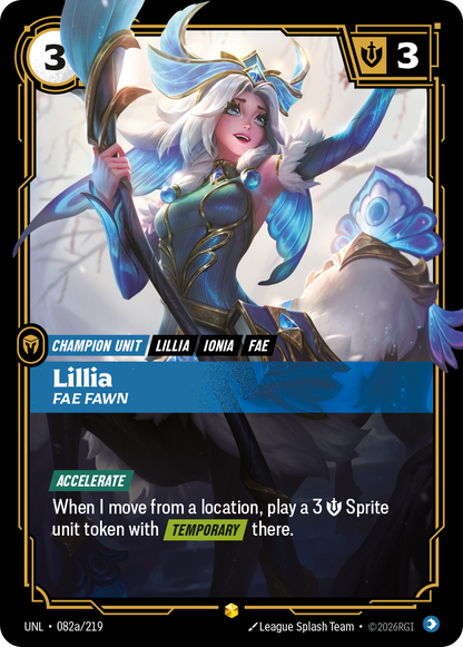 Lillia - Fae Fawn UNL 082a/219 Alt Art Chinese Version