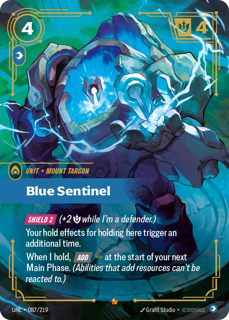 Blue Sentinel UNL 087/219 Chinese Version