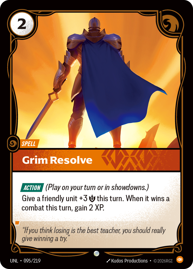Grim Resolve UNL 095/219 Chinese Version