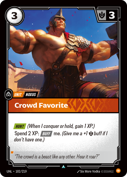 Crowd Favorite UNL 102/219 Chinese Version