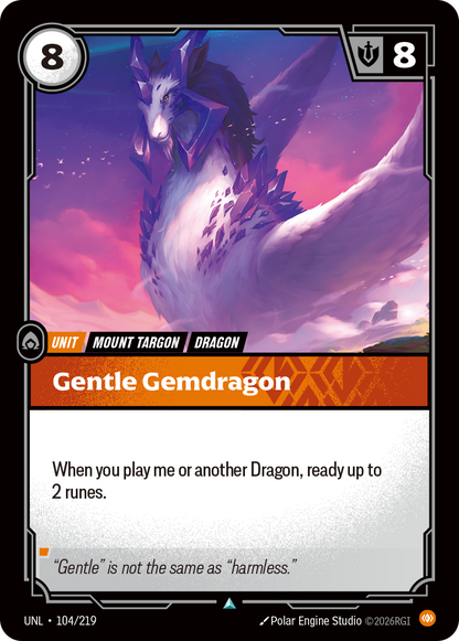 Gentle Gemdragon UNL 104/219 Chinese Version