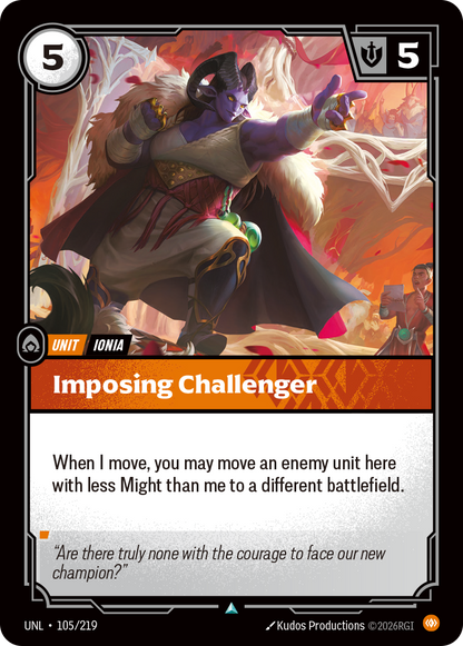 Imposing Challenger UNL 105/219 Chinese Version