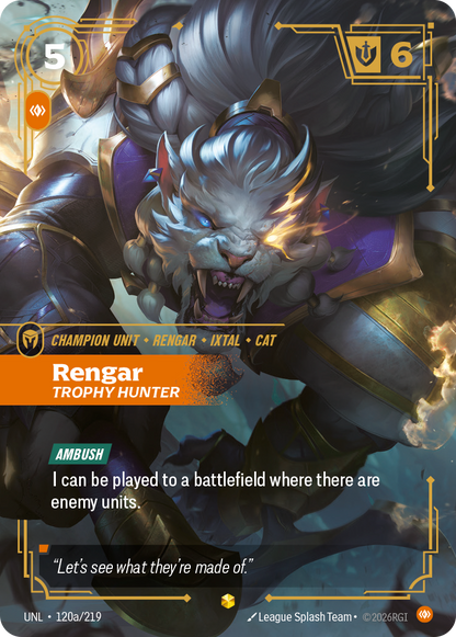 Rengar - Trophy Hunter UNL 120a/219 Chinese Version