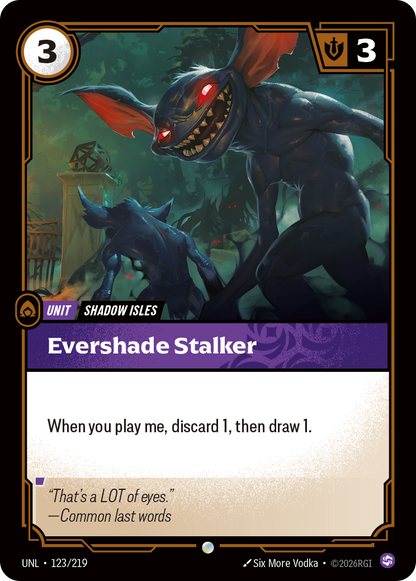 Evershade Stalker UNL 123/219 Chinese Version