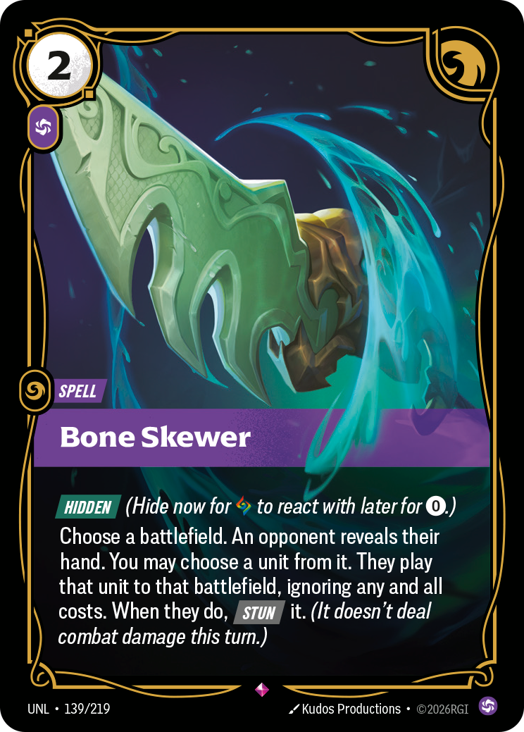 Bone Skewer UNL 139/219 Chinese Version