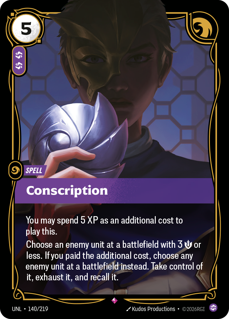 Conscription UNL 140/219 Chinese Version