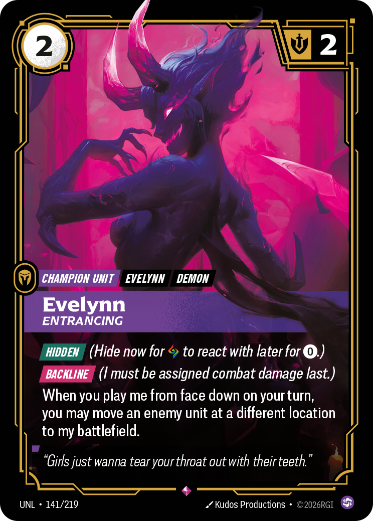Evelynn - Entrancing UNL 141/219 Chinese Version