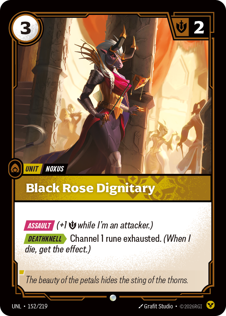 Black Rose Dignitary UNL 152/219 Chinese Version