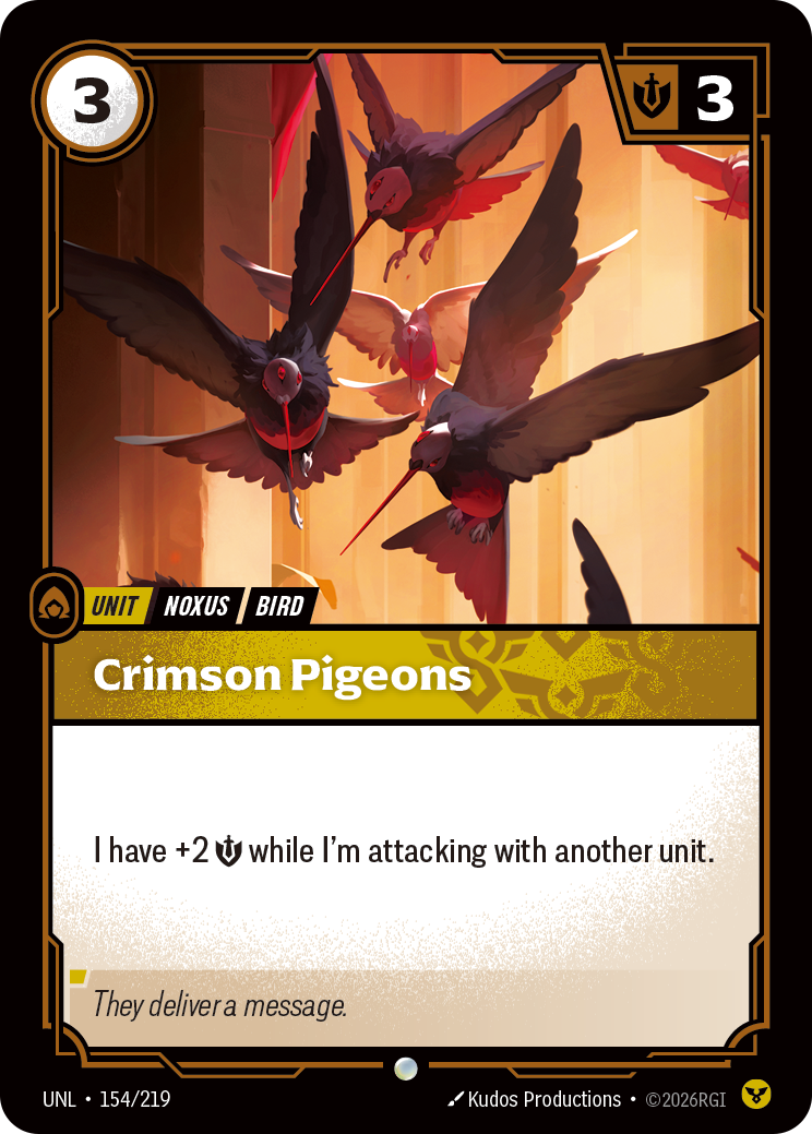 Crimson Pigeons UNL 154/219 Chinese Version