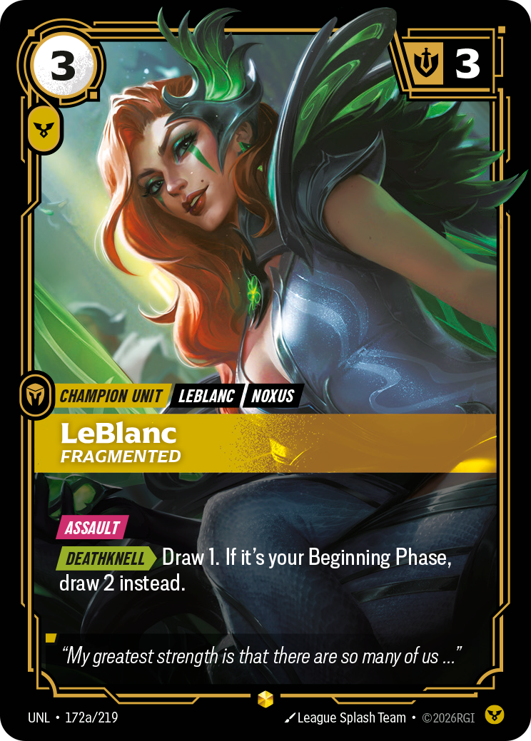 LeBlanc - Fragmented UNL 172a/219 Chinese Version