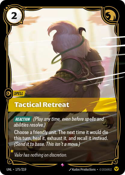Tactical Retreat UNL 175/219 Chinese Version