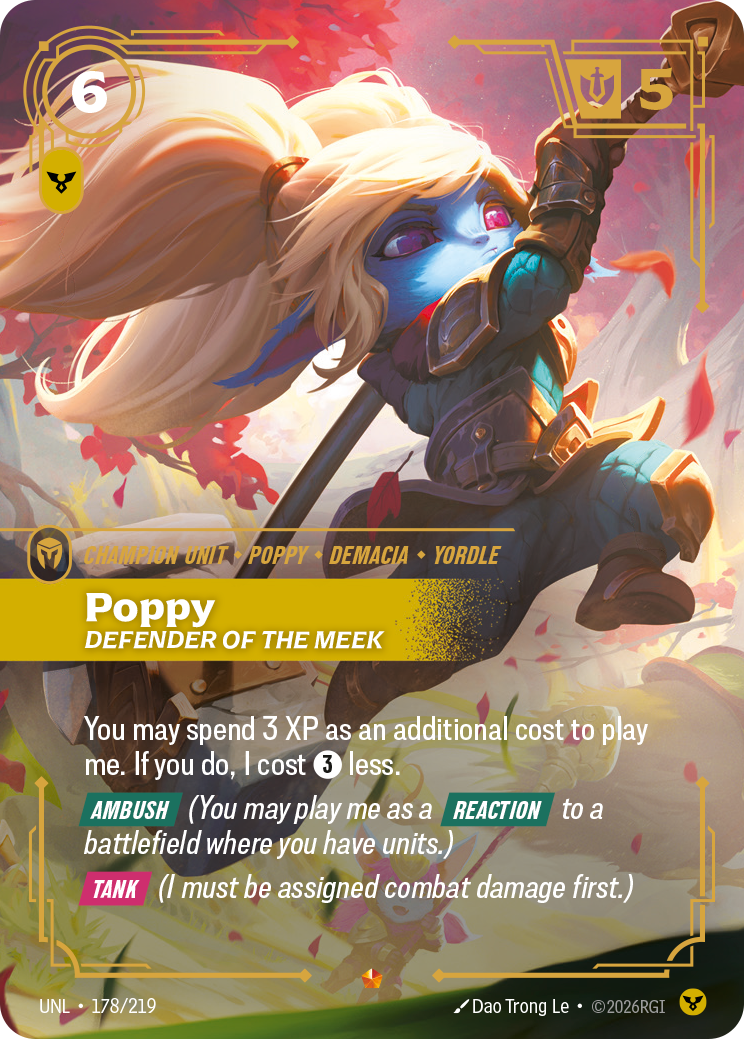 Poppy - Defender of the Meek UNL 178/219 Chinese Version