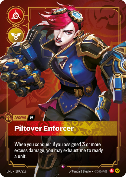 Vi - Piltover Enforcer UNL 187/219 Chinese Version