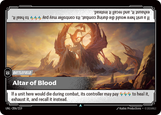 Altar of Blood UNL 206/219 Chinese Version