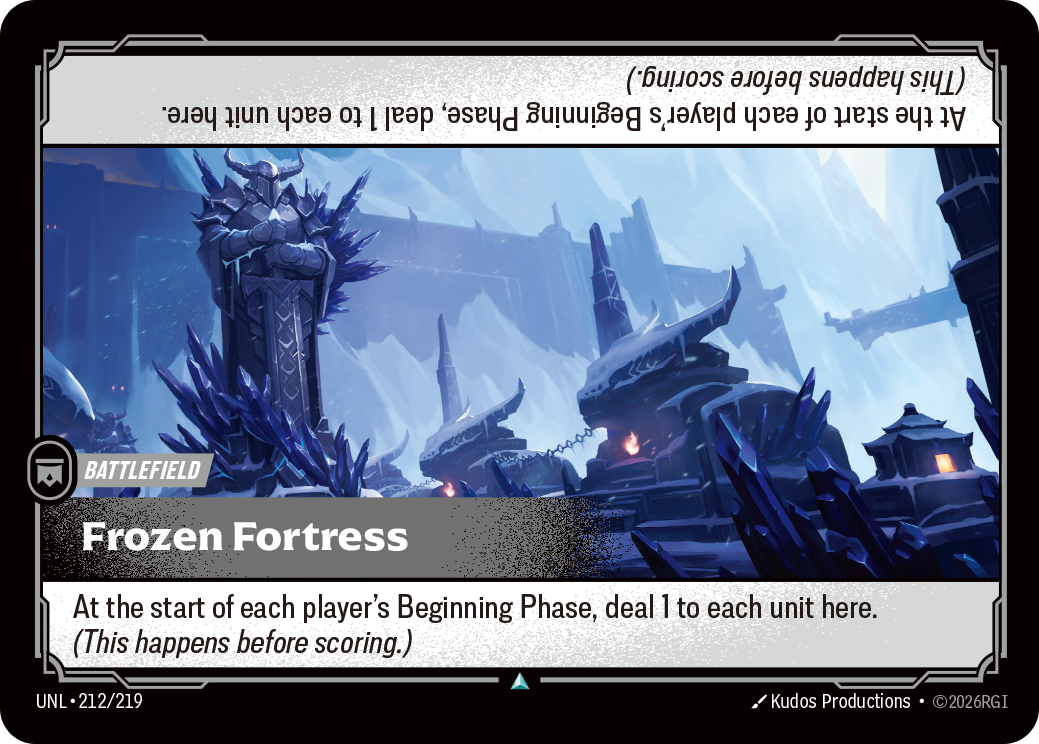 Frozen Fortress UNL 212/219 Chinese Version